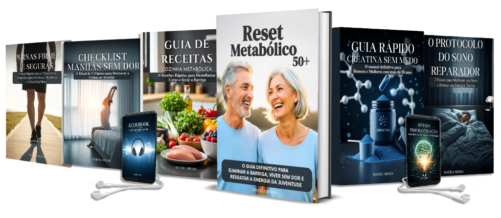 Pacote completo Reset Metabólico 50+ com todos os bônus